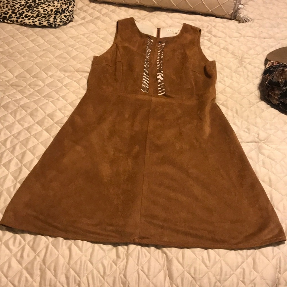 Micro suede dress.